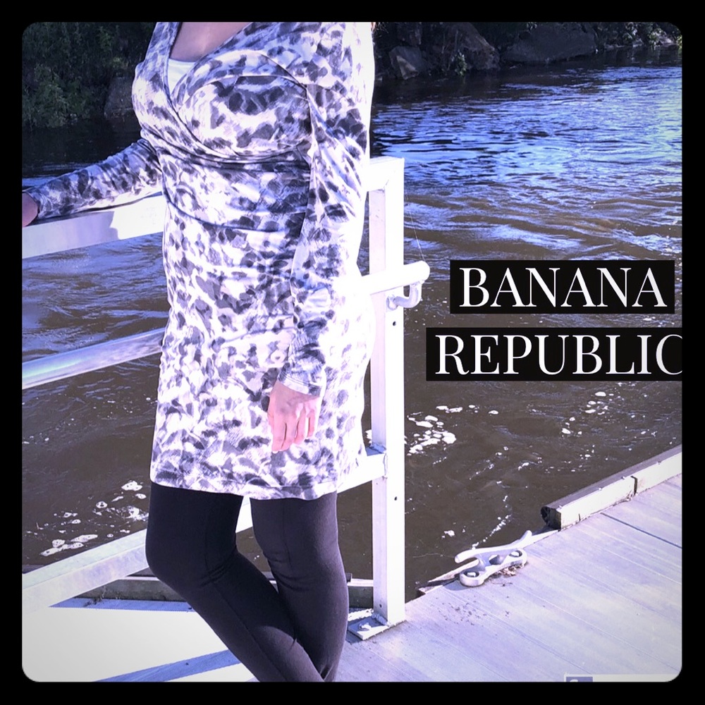 ♦️SALE♦️BANANA REPUBLIC Dress Med LCOTTON STRETCHY - Picture 1 of 8